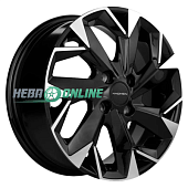 Литой диск Khomen KHW1508 6x15 4x100 ET 50 Dia 60.1 (черный глянцевый)