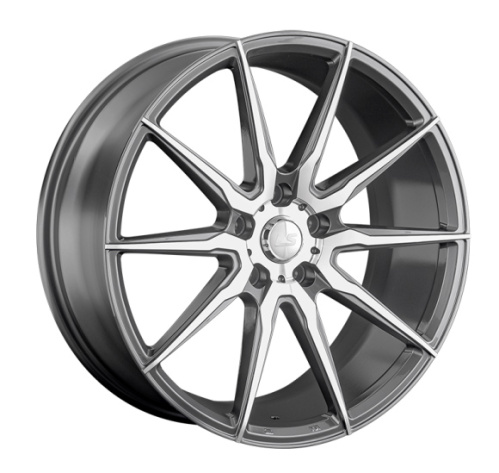 LS Wheels LS1328 8.5x19 5x114.3 ET 40 Dia 67.1 (серый темный глянцевый полностью полированнный)