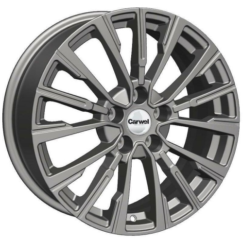 Carwel Базан 1720 7x17 5x108 ET 49 Dia 59.5 (чёрный глянцевый с полированной лицевой частью)