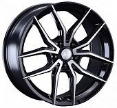 Литой диск LS Wheels LS1242 8x18 5x114.3 ET 45 Dia 67.1 (чёрный глянцевый с полированной лицевой частью)