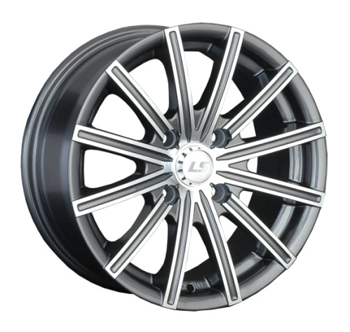 LS Wheels LS312 7x16 4x100 ET 40 Dia 73.1 (серый темный глянцевый полностью полированнный)