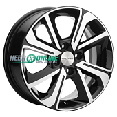 Литой диск Khomen KHW1501 6x15 4x100 ET 50 Dia 60.1 (черный глянцевый)