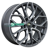 Литой диск Cross Street СR-19 7.5x18 5x114.3 ET 35 Dia 60.1 (чёрный глянцевый с полированной лицевой частью)