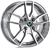Литой диск Megami MGM-20 6x15 4x98 ET 32 Dia 58.6 (серый темный глянцевый полностью полированнный)
