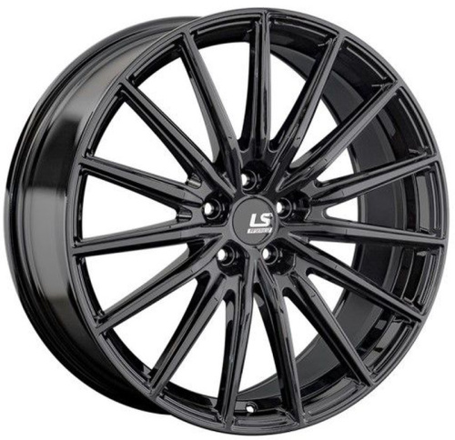 LS FlowForming RC93 7x18 5x114.3 ET 45 Dia 67.1 (чёрный глянцевый с полированной лицевой частью)
