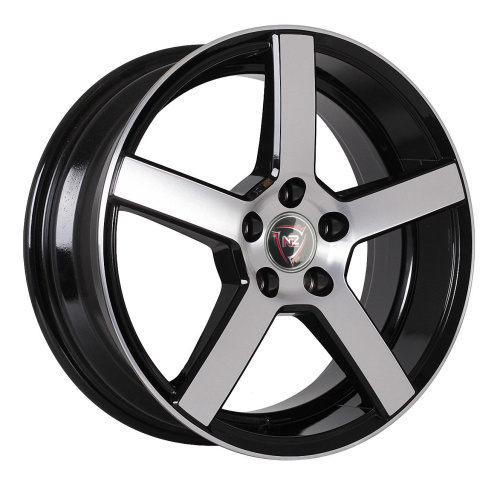 NZ R02 6.5x16 5x114.3 ET 39 Dia 60.1 (чёрный глянцевый с полированной лицевой частью)