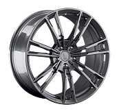 Литой диск LS Forged LS FG06 8x20 5x114.3 ET 30 Dia 60.1 (чёрный глянцевый с полированной лицевой частью)