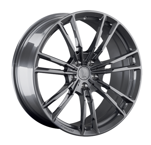 LS Forged LS FG06 9x20 5x112 ET 20 Dia 66.6 (чёрный глянцевый с полированной лицевой частью)