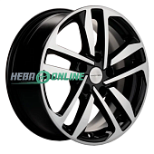 Литой диск Khomen KHW1612 6.5x16 5x114.3 ET 46 Dia 67.1 (черный глянцевый)