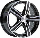 Литой диск Скад Адмирал 6.5x16 5x112 ET 46 Dia 57.1 (чёрный глянцевый с полированной лицевой частью)