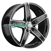 Литой диск LS Wheels LS1337 8x18 5x127 ET 45 Dia 71.6 (чёрный глянцевый с полированной лицевой частью)