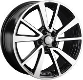 Литой диск LS Wheels LS1334 7.5x18 5x108 ET 33 Dia 60.1 (чёрный глянцевый с полированной лицевой частью)