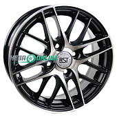 Литой диск RST R 004 5.5x14 4x98 ET 4*98 Dia 35 (чёрный с полированной лицевой частью)