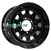 Штампованный диск ZEPP 4х4 Toyota/Nissan/L200 2005+ Semicircle 8x16 6x139.7 ET 30 Dia 110 (черный глянцевый)