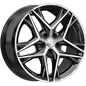 Литой диск Скад Челси 8x18 5x127 ET 56.4 Dia 71.6 (черный матовый с полированной лицевой частью)