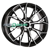 Литой диск Lizardo XH180 7x17 5x114.3 ET 35 Dia 67.1 (серебристый с полированными спицами и ободом)