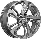 Литой диск Скад KL-1069 7x18 5x108 ET 33 Dia 60.1 (чёрный глянцевый с полированной лицевой частью)