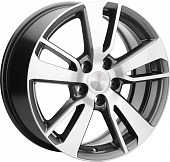 Литой диск Khomen KHW 1704 7x17 5x114.3 ET 39 Dia 60.1 (серый с полированной лицевой частью)