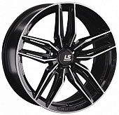 Литой диск LS FlowForming RC54 8x18 5x114.3 ET 40 Dia 67.1 (чёрный глянцевый с полированной лицевой частью)