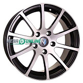 Литой диск Venti 1603 6.5x16 4x100 ET 37 Dia 60.1 (черный с полированной лицевой частью)
