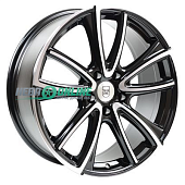 Литой диск Tech Line 682 7x16 114.3xКонус ET 5*114.3 Dia 47 (чёрный с полированной лицевой частью)